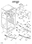 LINER PARTS Diagram and Parts List for IT14DKXSQ00  Inglis Refrigerator