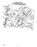 BULKHEAD Diagram and Parts List for LG5551XTN0  Whirlpool Dryer