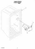 LINER PARTS Diagram and Parts List for EV070FXRQ01  Whirlpool Freezer