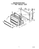 FREEZER DOOR Diagram and Parts List for ET20PKXZN10  Whirlpool Refrigerator