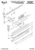 CONTROL PANEL, LITERATURE Diagram and Parts List for RB170PXBQ2  Whirlpool Wall Oven