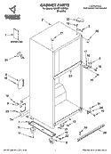 CABINET PARTS Diagram and Parts List for GAFZ21XXRK02  Whirlpool Refrigerator