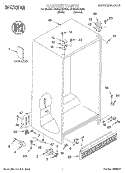 CABINET, LITERATURE Diagram and Parts List for CS25AEXHN00  Crosley Refrigerator