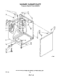 WASHER CABINET Diagram and Parts List for LT4900XSW1  Whirlpool Washer Dryer Combo