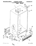 CABINET Diagram and Parts List for KSRS27QAWH10  KitchenAid Refrigerator