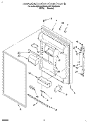 REFRIGERATOR DOOR Diagram and Parts List for 3ET19DKXDW00  Whirlpool Refrigerator