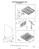 DISHRACK AND PANEL Diagram and Parts List for DU9200XT1  Whirlpool Dishwasher