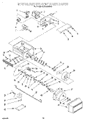 MOTOR AND ICE CONTAINER Diagram and Parts List for KSSS42QDX03  KitchenAid Refrigerator