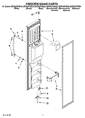FREEZER DOOR PARTS Diagram and Parts List for KSCS25FVSS00  KitchenAid Refrigerator