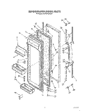 REFRIGERATOR DOOR Diagram and Parts List for JWARG480PW01  Whirlpool Refrigerator