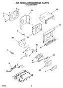 AIR FLOW AND CONTROL PARTS Diagram and Parts List for ACQ068PS0  Whirlpool Air Conditioner