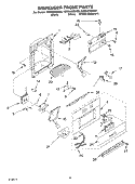 DISPENSER AND FRONT PARTS Diagram and Parts List for KSSS42QMB00  KitchenAid Refrigerator