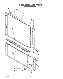 DOOR AND PANEL Diagram and Parts List for KUDA23SYWH0  KitchenAid Dishwasher
