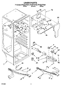 LINER PARTS Diagram and Parts List for ET6WSKYSQ00  Whirlpool Refrigerator