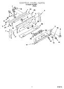 CONTROL PANEL PARTS Diagram and Parts List for WGP32801  Whirlpool Range