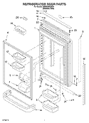 REFRIGERATOR DOOR PARTS Diagram and Parts List for KBRP20ELSS01  KitchenAid Refrigerator