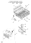 LOWER DISHRACK Diagram and Parts List for GU940SCGZ0  Whirlpool Dishwasher