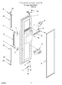 FREEZER DOOR Diagram and Parts List for 7ED27DQXDN01  Whirlpool Refrigerator