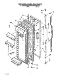 REFRIGERATOR DOOR Diagram and Parts List for KSRS22QAAL10  KitchenAid Refrigerator
