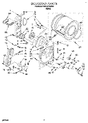 BULKHEAD Diagram and Parts List for KGYL517BWH1  KitchenAid Dryer