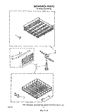 DISH RACK Diagram and Parts List for DP8700XTN5  Whirlpool Dishwasher