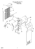 AIR FLOW Diagram and Parts List for 3XART725F01  Whirlpool Refrigerator