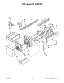 ICE MAKER PARTS Diagram and Parts List for 5GX0FHTXAF01  Whirlpool Refrigerator