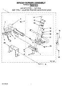 8576353 BURNER ASSEMBLY Diagram and Parts List for 7MWGD9400TU0  Whirlpool Dryer