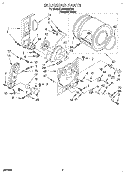 BULKHEAD Diagram and Parts List for LGR4634BQ0  Whirlpool Dryer