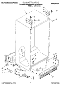 CABINET Diagram and Parts List for KSRS25FBAL00  KitchenAid Refrigerator
