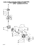 BRAKE, CLUTCH, GEARCASE, MOTOR & PUMP Diagram and Parts List for LLT8233AQ1  Whirlpool Washer