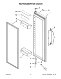 REFRIGERATOR DOOR Diagram and Parts List for WRS965CIAE00  Whirlpool Refrigerator