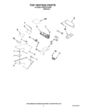 TOP VENTING PARTS Diagram and Parts List for KDRU707VSS04  KitchenAid Range