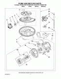 PUMP AND MOTOR PARTS Diagram and Parts List for DU0300XTXS0  Whirlpool Dishwasher