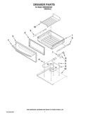 DRAWER PARTS Diagram and Parts List for KERS308XSS2  KitchenAid Range