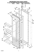 REFRIGERATOR DOOR PARTS Diagram and Parts List for KSSS42FKX02  KitchenAid Refrigerator