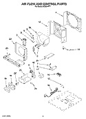 AIR FLOW AND CONTROL PARTS Diagram and Parts List for ACE244PT1  Whirlpool Air Conditioner