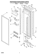 REFRIGERATOR DOOR Diagram and Parts List for GD25BFCHT01  Whirlpool Refrigerator