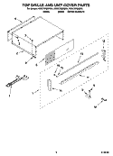 TOP GRILLE AND UNIT COVER PARTS Diagram and Parts List for KSSO36QMB01  KitchenAid Refrigerator