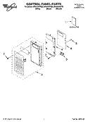 CONTROL PANEL PARTS Diagram and Parts List for MH2155XPB0  Whirlpool Microwave