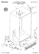 CABINET Diagram and Parts List for TS22AQXEW00  Whirlpool Refrigerator