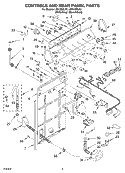 CONTROLS AND REAR PANEL PARTS Diagram and Parts List for LSN1000LW1  Whirlpool Washer