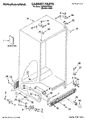 CABINET PARTS Diagram and Parts List for KSRB22FTBX00  KitchenAid Refrigerator