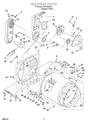 BULKHEAD Diagram and Parts List for LGR7645JQ0  Whirlpool Dryer