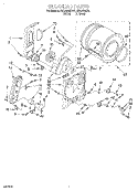 BULKHEAD Diagram and Parts List for RGL4632DL1  Roper Dryer