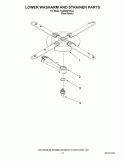 LOWER WASHARM AND STRAINER PARTS Diagram and Parts List for KUDS50FVPA4  KitchenAid Dishwasher