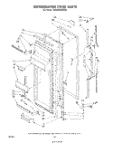 REFRIGERATOR DOOR Diagram and Parts List for ED25EMXPWR0  Whirlpool Refrigerator