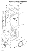REFRIGERATOR LINER PARTS Diagram and Parts List for 7ED5GHGXMQ00  Whirlpool Refrigerator
