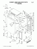 CABINET LINER AND DOOR PARTS Diagram and Parts List for ZDIS150WSSD  Whirlpool Ice Maker