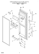 REFRIGERATOR DOOR Diagram and Parts List for 6ED22DQXFW01  Whirlpool Refrigerator